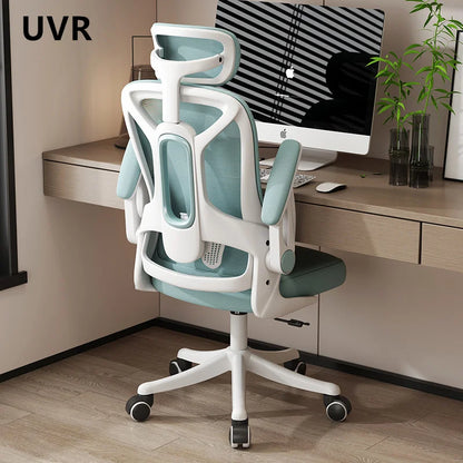 Chaise de bureau UVR réglable, pivotante, en maille, pour ordinateur, design ergonomique, inclinable, pour la maison, pour le chef, pour le jeu