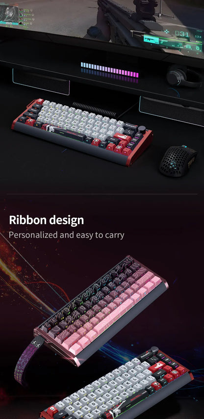Teclado Magnético SKYLOONG GK61/GK68 HE com Caixa em Alumínio, 8000hz, RT0.01mm, Gatilho Rápido, Teclas PBT, Retroiluminação RGB, Teclado Gaming com Fio