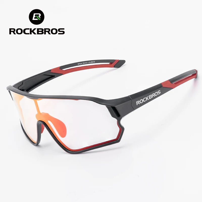 ROCKBROS Kids Polarized Photochromic Cycling Glasses UV400 Protection Outdoor Sports Sunglasses Child MTB Bicycle Eyewear