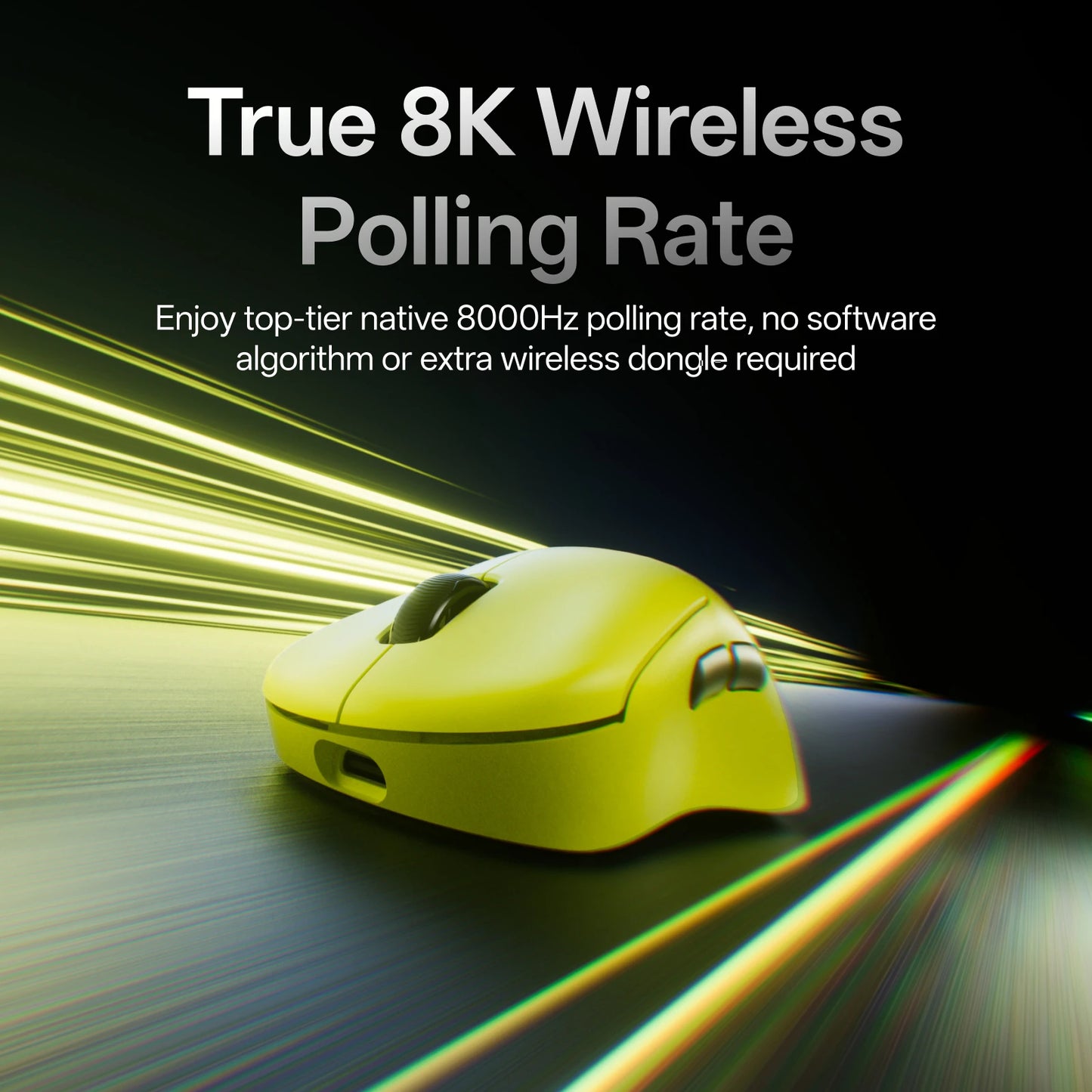 Rato Gaming Sem Fios Rapoo VT3S /VT3S MAX GEN-2, Taxa de Polling Sem Fios Real de 8K, Ultra Leve 49g, Autonomia até 750Hr
