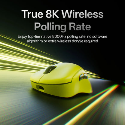 Rato Gaming Sem Fios Rapoo VT3S /VT3S MAX GEN-2, Taxa de Polling Sem Fios Real de 8K, Ultra Leve 49g, Autonomia até 750Hr