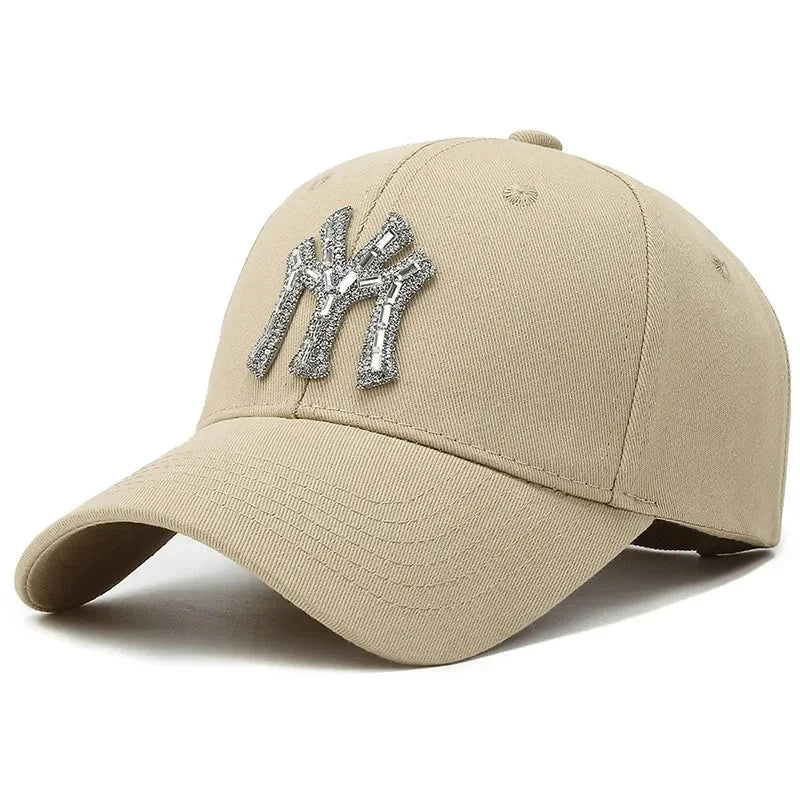 MY Rhinestone Hat Female Spring and Fall Street Casual Outdoor Duck Tongue Cap Fashion Versatile Baseball Cap Sunshade