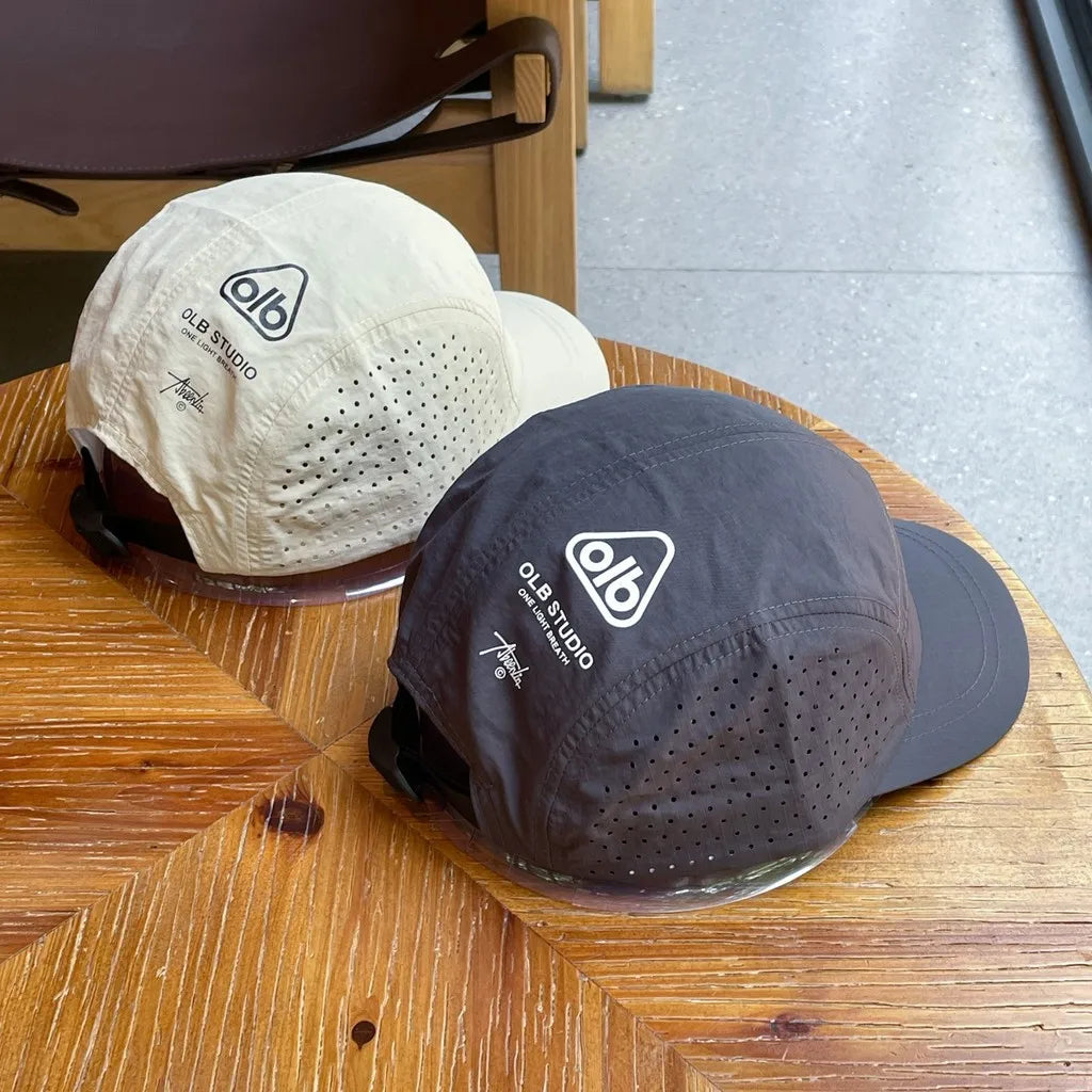 Short Brim Quick-Drying Mesh Baseball Cap - Breathable Lightweight UV Protection Sunshade, for Men Women Couples, Outdoor Hiking