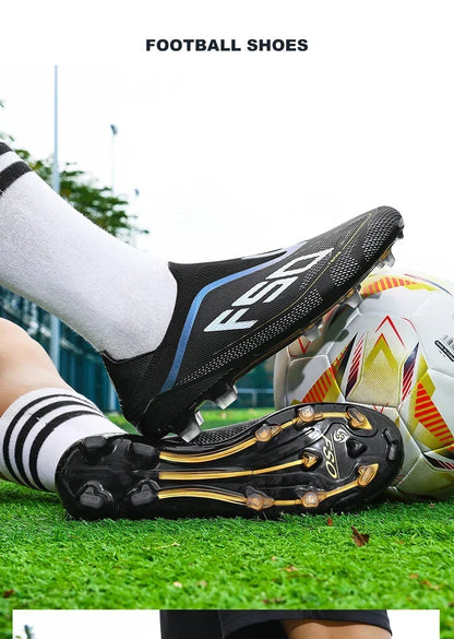 Neue Fußballschuhe für Herren, Bestseller-Rasenschuhe, hochwertige Outdoor-Fußballschuhe für Spiele, rutschfeste Jungen-Sneaker, High-Top, leicht