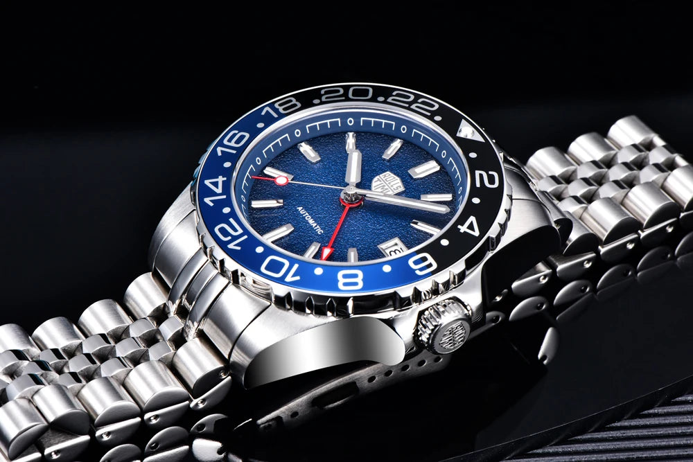 2026 RollsTimi New Men's Watches Luxury GMT Automatic Watch For Men Mechanical Wristwatch AR Sapphire Mirror Luminous Clock NH34