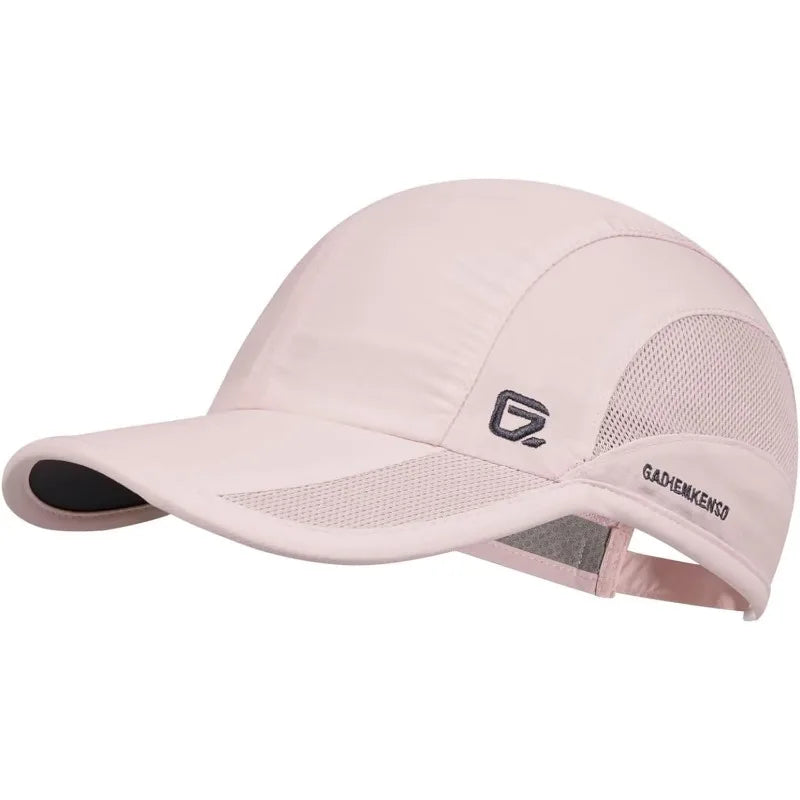 GADIEMKENSD Summer For Men Sports Running Sweat Baseball Cap Male Golf Quick Dry Women Solid Snapback Mesh Hat Visor Hat