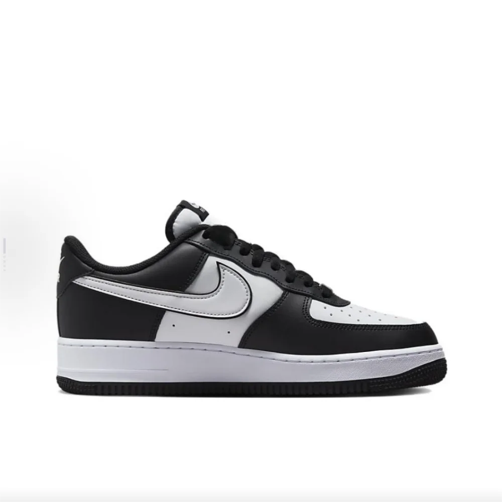 Baskets décontractées basses Nike Air Force 1 « Panda » en cuir, unisexe, blanc/noir, DV0788-001