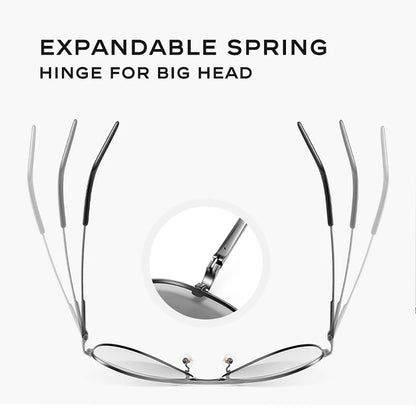 CAPONI Avation Sun Glasses For Men Day And Night Photochromic Driving Men's Sunglasses Polarized UV400 Pilot Shades Male BS3104
