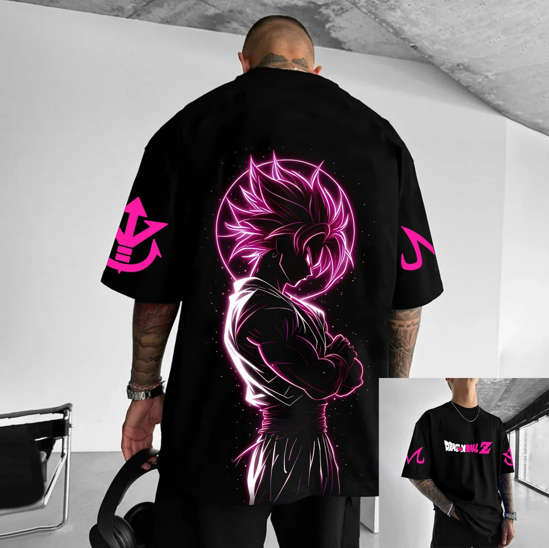Dragon Ball Z Printed Short Sleeve Cotton T-Shirt Son Goku Vegeta Men Women Clothes Harajuku Y2K Tee Vintage Summer Streetwear