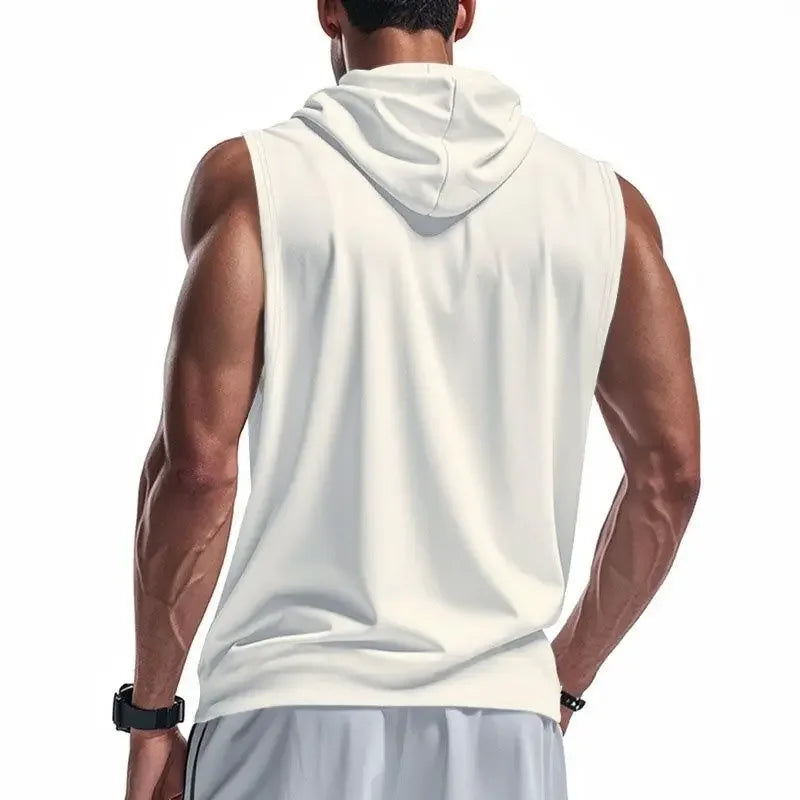 Dragon Ball Streetwear Men Running Tank Tops Sleeveless Sport T-shirt Fitness Training Workout Tee Sportwear Hooded Summer Vest