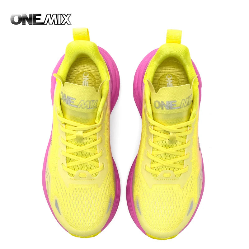 ONEMIX Nové běžecké boty s polstrováním pro ženy a muže, lehké, módní outdoorové tenisky, sportovní obuv na silnici, trénink, jogging, fitness