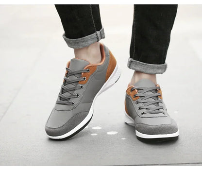 YRZL Scarpe da uomo primavera autunno impermeabili da passeggio, sneakers casual in pelle da uomo, scarpe sportive antiscivolo, calzature da tennis per uomo