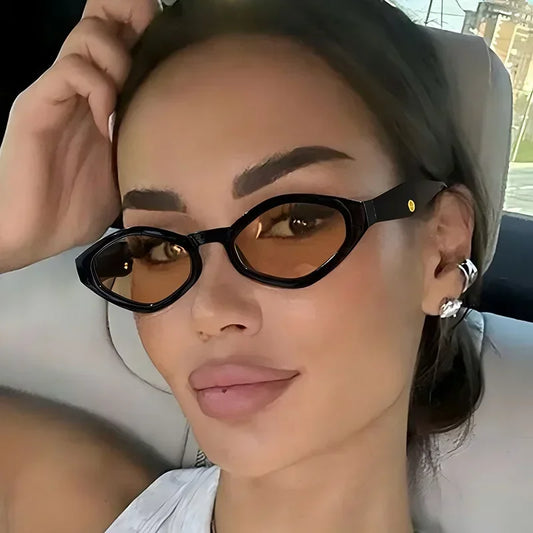 European and American Versatile Irregular Small Frame Sunglasses Fashionable and Trendy UV Resistant Street Photography Glasses
