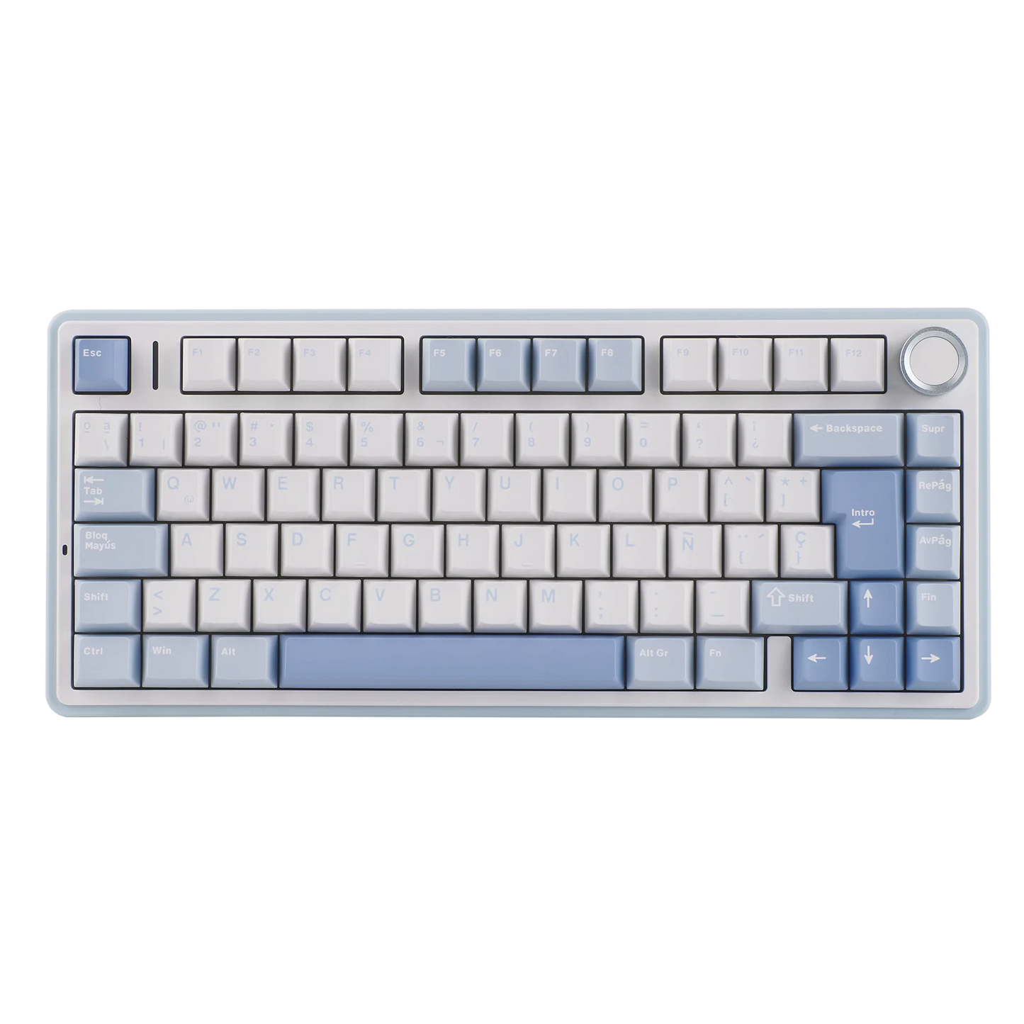EPOMAKER AULA F75 ISO-ES 75% Spanische QWERTY Hot-Swap, Gasket-Mounted, kabelgebundene/Bluetooth/2.4GHz kabellose mechanische Gaming-Tastatur mit RGB-Hintergrundbeleuchtung