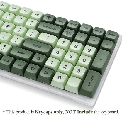 Set di keycap XDA PBT da 125 tasti Matcha Green per tastiera meccanica a 61/64/68/75/87/98/104/108 tasti per Cherry/Gateron/Otemu/Kailh