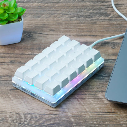 Mini USB Custom Mechanical Keyboard 24 Keys Black/White Gaming Keyboard Sayo Device Shortcut Programmable Keypad Keys Macro