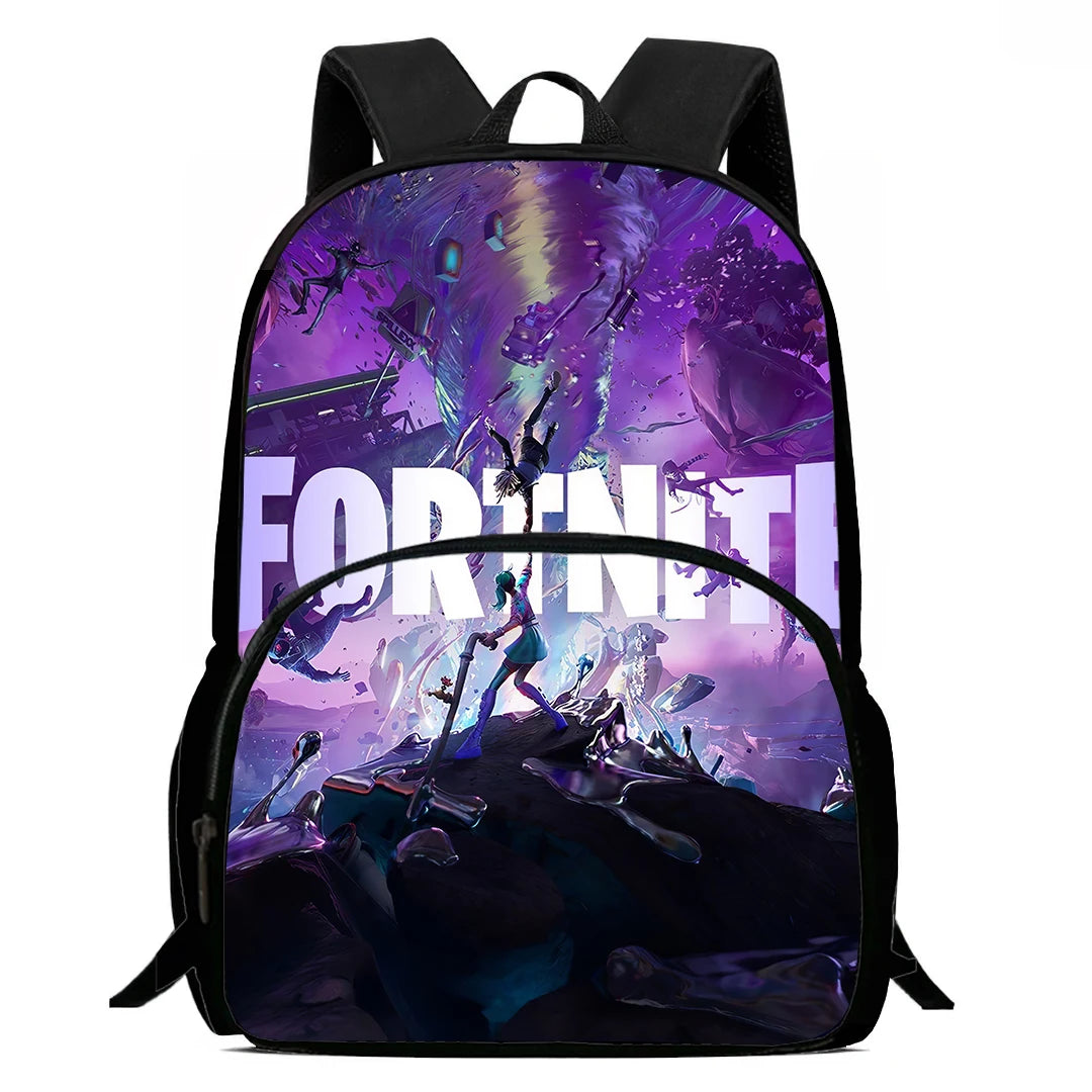 Kids School Backpack with Front Pocket, Light Weight Cartoon Fortnite Children Backpack For Age 6-9, Bags For Boys Girls