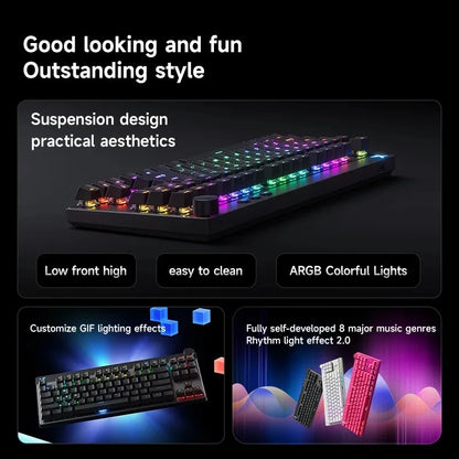 MCHOSE Mix 87 Magnetic Axis Cable E-sports Mechanical Keyboard 8K+256K Esport 0.08ms Customized Game Mount Taishan Axis GT