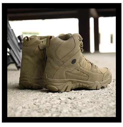 Men Tactical Boots Desert Waterproof Work Safety Shoes Hiking Shoes Ankle Men Outdoor Boots