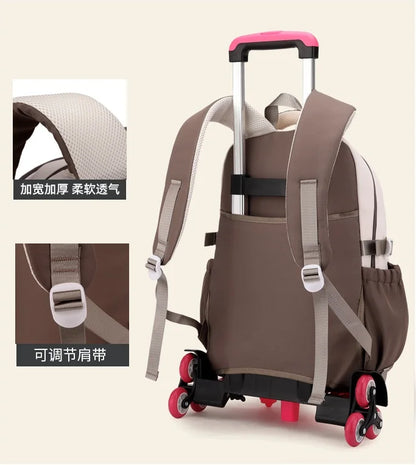 Fortnite Schüler-Rollrucksack mit großem Fassungsvermögen, wasserdichtem, leichtem Design, minimalistischer Laptop-Schultasche und lässiger Reisetasche