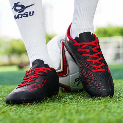 Neue Fußballschuhe für Herren und Damen, Hallen- und Outdoor-Sportschuhe mit langen Stollen und Multinocken für das Fußballtraining auf Matten