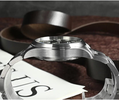 San Martin Simple Men's Watch 37mm Pilot Miyota 8215 Classic Military Explore Automatic Mechanical Watches Waterproof 100m