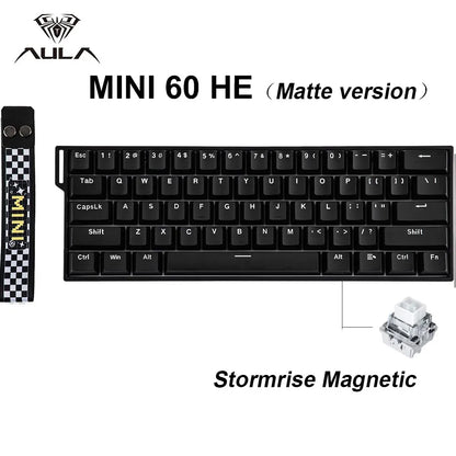 AULA Mini60 HE/Pro/Max 60% Gaming-Tastatur mit Magnetschaltern, RGB, Tri-Mode, mechanische Tastatur, 8000Hz, 0.01mmRT, für E-Sports, Geschenke