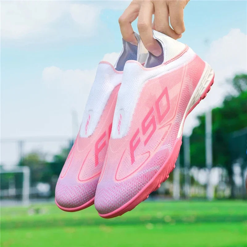 Nouvelles chaussures de football pour hommes, chaussures de sport à cheville haute, respirantes, pour futsal, antidérapantes, ultra-légères, chaussures de football de haute qualité pour matchs en extérieur.