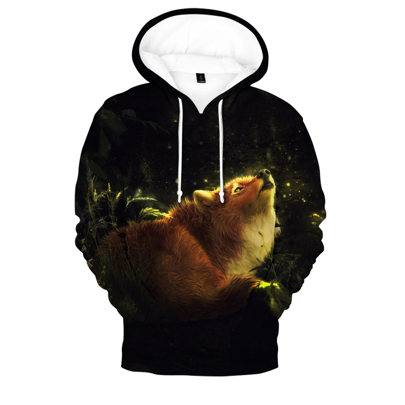 Beliebte Hip-Hop-Novelty-Hoodies und Sweatshirts mit komfortablem Fox-3D-Print für Herren/Damen und Erwachsene/Kinder, lässige Pullover