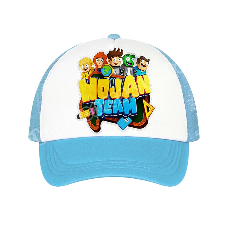 Boys Baseball Caps Wojan Team Anime Character Printed Sun Hat Kids Adults Adjustable Peaked Cap Cartoon Summer Casual Hats Gifts
