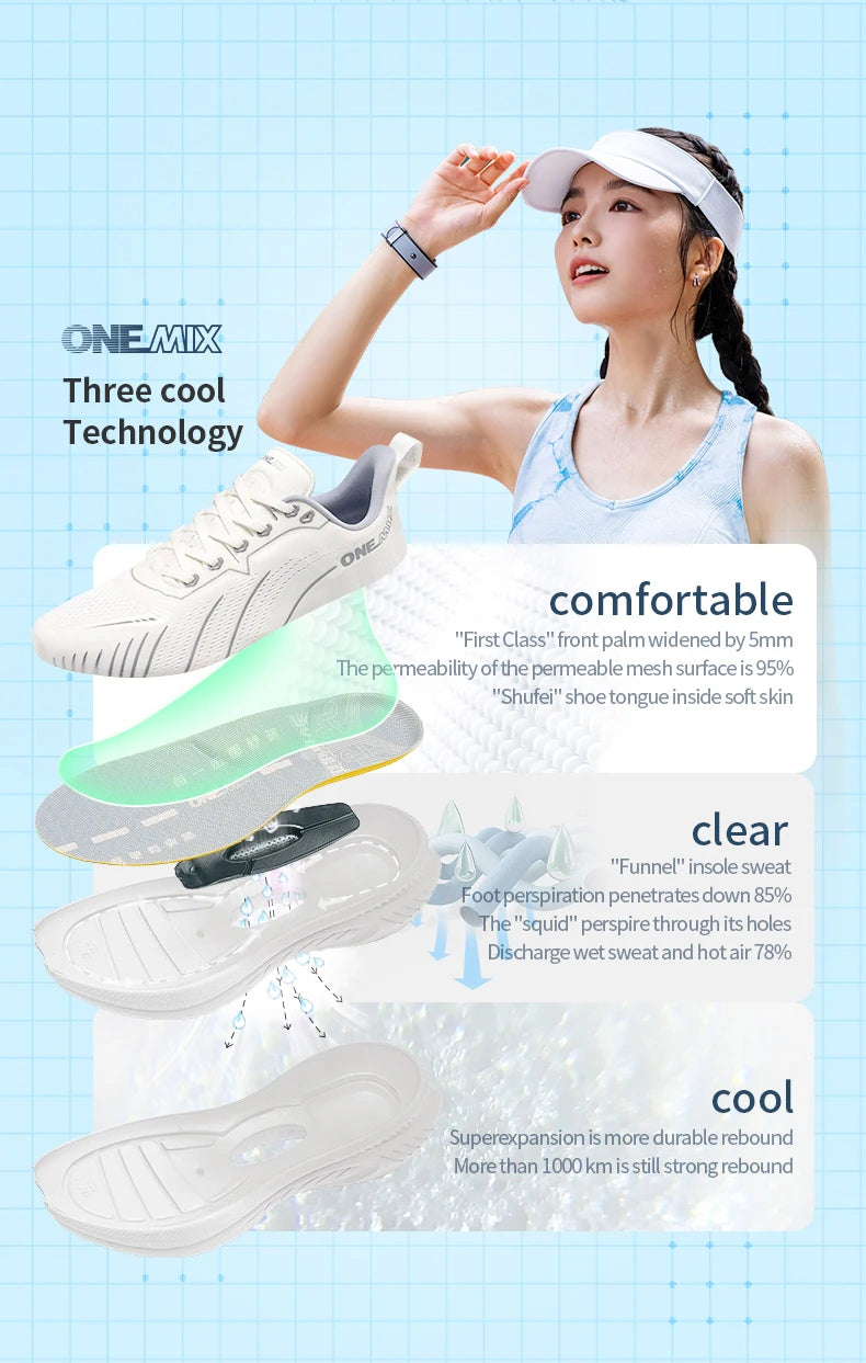 ONEMIX New Top Cushioning Running Shoes for Men Athletic Training Sport Shoes Outdoor Non-Slip Wear-Resistant Sneakers for Men
