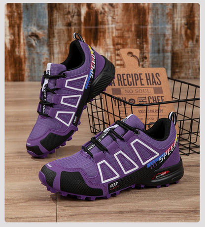 Unisex Outdoor Hiking Shoes Lace-Up Non-Slip Lightweight Men Tactical Training Sports Shoes Women Lockless Casual Cycling Shoes