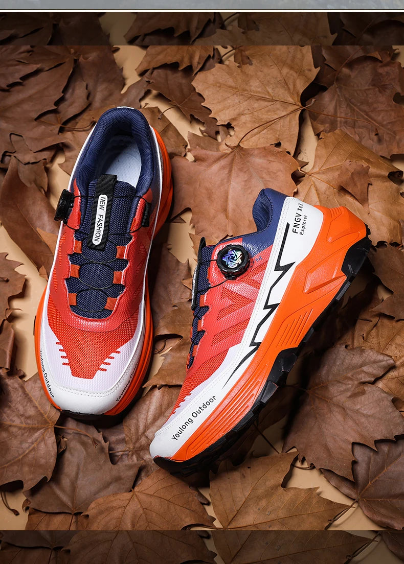 Sneakers da uomo casual outdoor antiscivolo e ammortizzanti, versatili scarpe da hiking off-road con suola morbida e confortevole per running