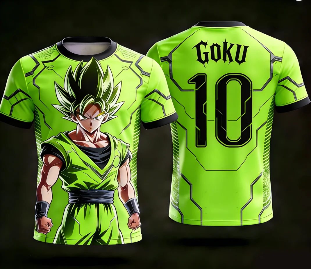 2026 Dragon Ball Official 3D Printed Wukong 10 Training Suit for Parent-child Sports, Quick Drying Fashion Short Sleeved T-shirt