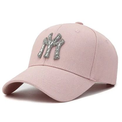MY Rhinestone Hat Female Spring and Fall Street Casual Outdoor Duck Tongue Cap Fashion Versatile Baseball Cap Sunshade