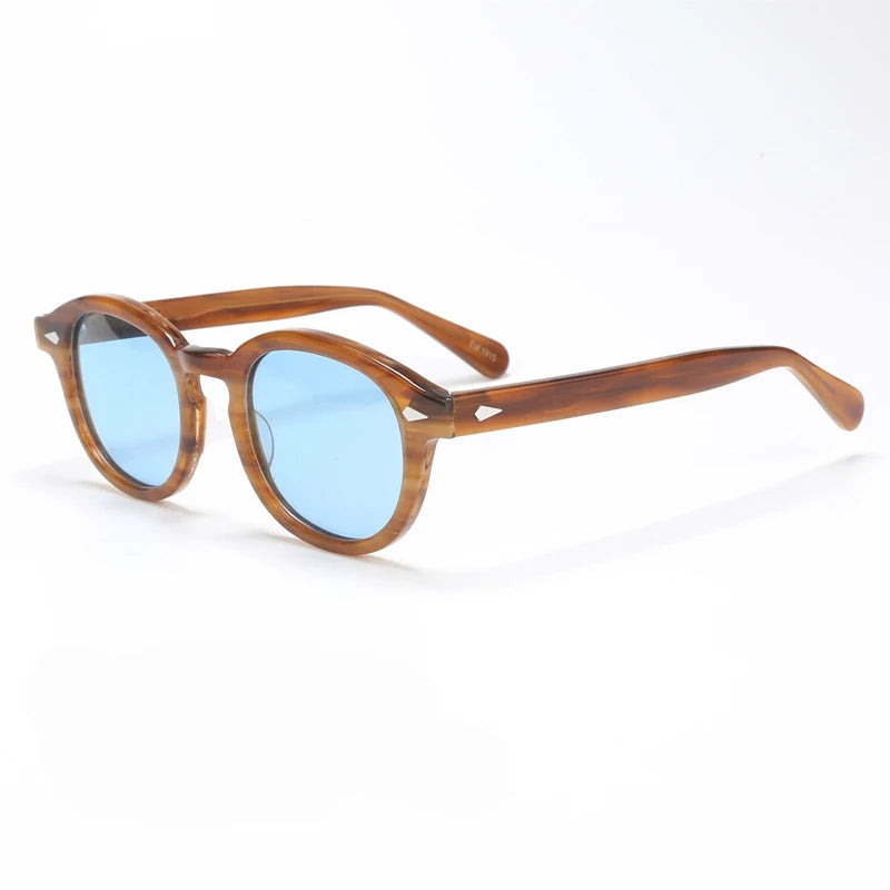 Polarized Sunglasses Men Women Johnny Depp Lemtosh Style Sun Glasses Retro Round Acetate Frame UV400 Lens Oculos