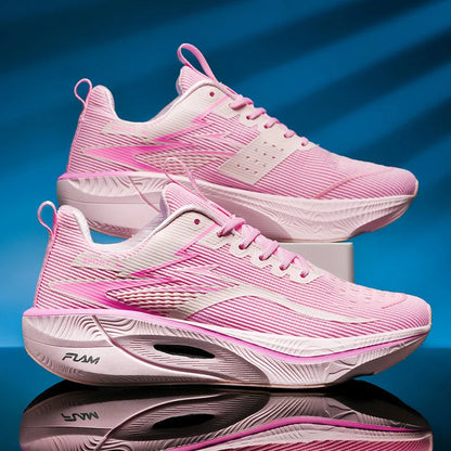 Scarpe sportive da running Marathon da uomo, con piastra in carbonio, cuscino d’aria, traspiranti e leggere, sneakers atletiche da donna comode e antiscivolo
