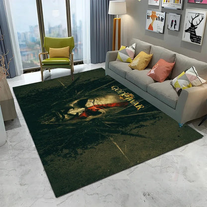 3D God of War Games Carpet Home Living Room Bedroom Sofa Doormat Decor Kids Play Area Rug Non-slip Mechanical Washable Floor Mat