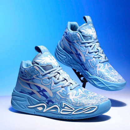 Basketball Shoes for Men Soft Lightweight Training Field Anti-Slip Shock-Absorbing Breathable Comfortable High-Top Sneakers for Men
