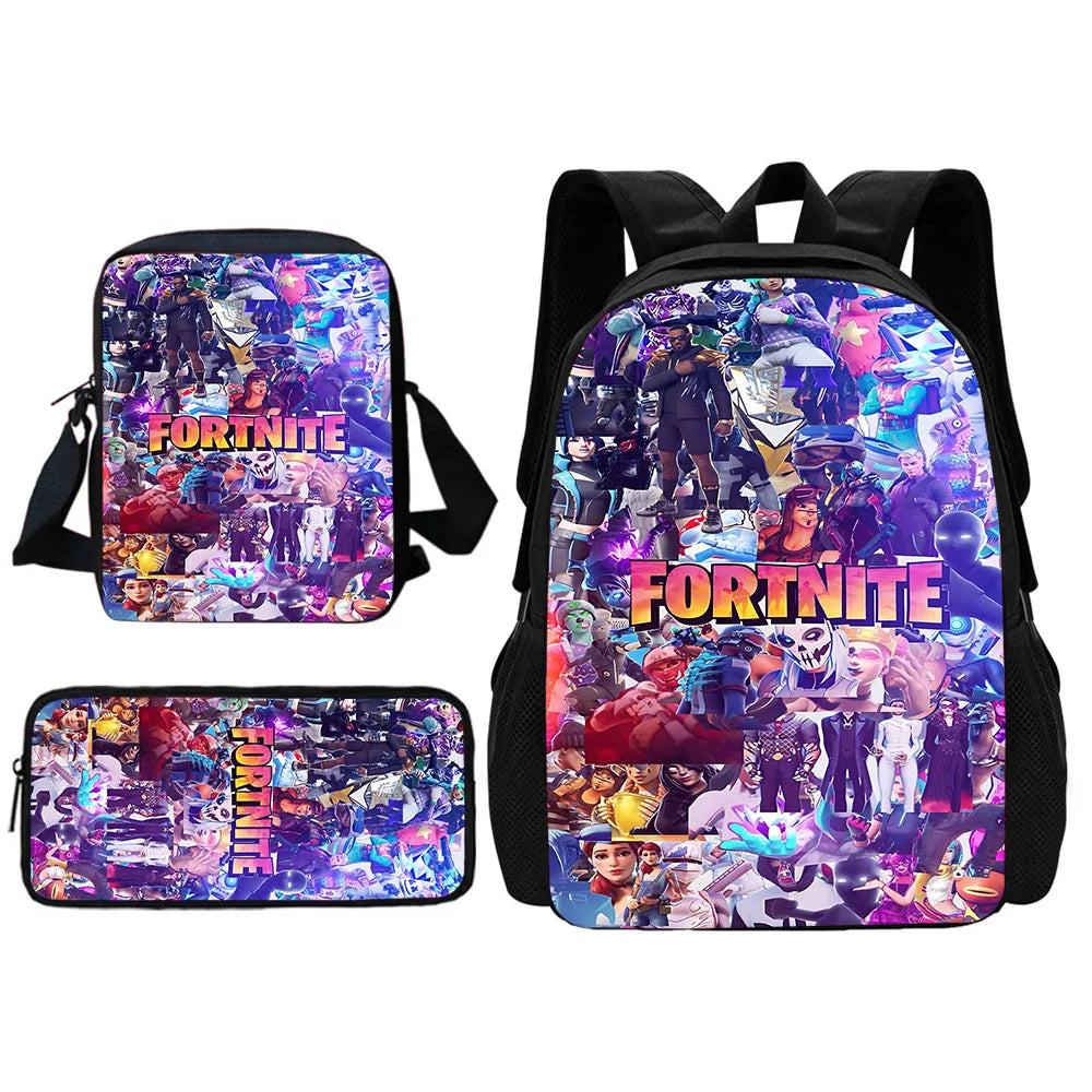 Child School Backpack With Shoulder Bag Pencil Bags School Bags for Hot Game Design-F-FortniteS Boys Girls Best Gift