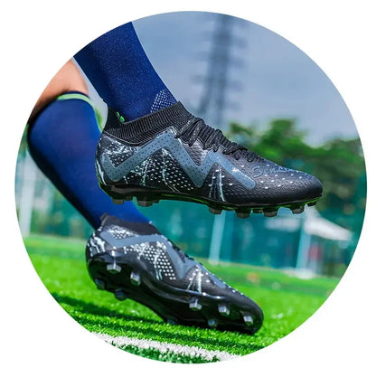 Oversized Football Boots For Youth & Children, Comfy Flexible Design, Stable Anti-slip Performance For Outdoor Field Sports