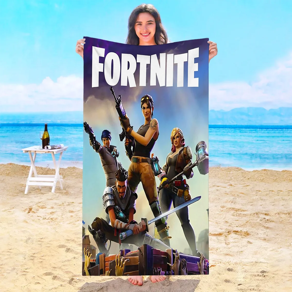 Game F-Fortnites Strandtuch Hotelhandtücher Badezimmer Sauna Spa Playa Reise Schwimmbad Für Zuhause Babybad Mikrofaser Fitnessstudio Dusche