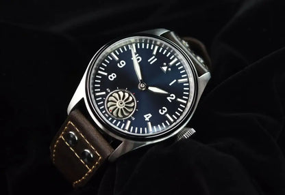 Hruodland 2025 Nuovo orologio meccanico da uomo Seagull ST3620 Retro Pilot 43MM BGW-9 luminoso, vetro zaffiro, turbina, Reloj Hombre