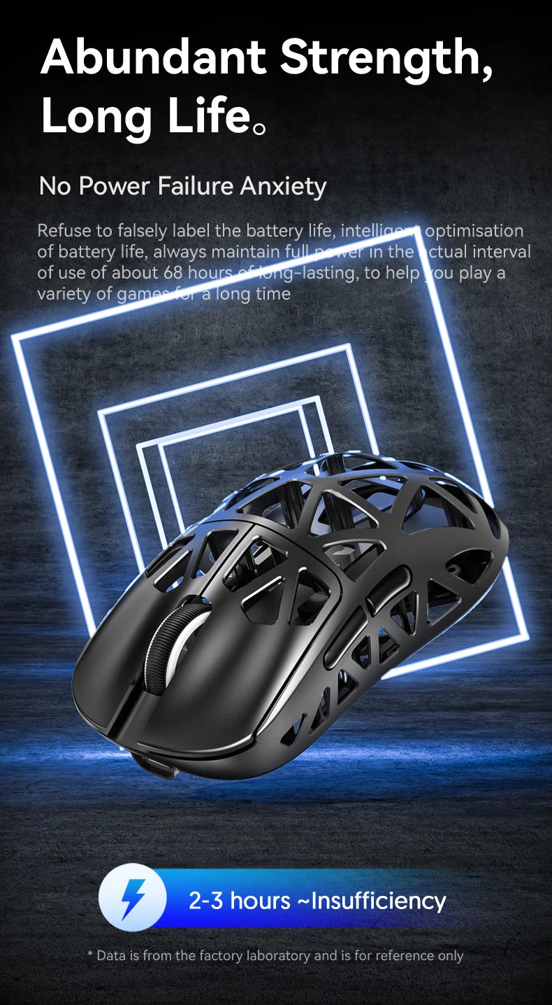Mouse da gaming wireless Attack Shark R2 PAW3950 8K in lega di magnesio, leggero, Bluetooth tri-mode per gaming/ufficio
