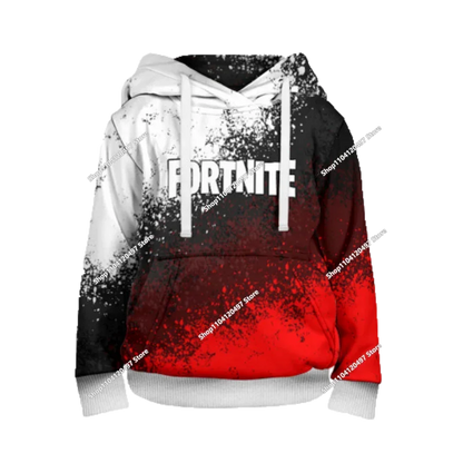 2025 Novo hoodie unissexo Fortnite com impressão 3D, casaco casual, acessório gaming para cosplay, roupa infantil, presentes