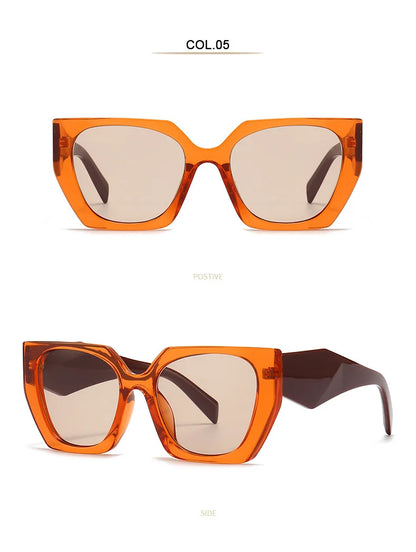 New Retro Designer Oversized Square Sunglasses For Women Men Luxury Brand Fashion Sun Glasses Ins Trending Ladies Shades UV400