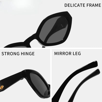 European and American Versatile Irregular Small Frame Sunglasses Fashionable and Trendy UV Resistant Street Photography Glasses