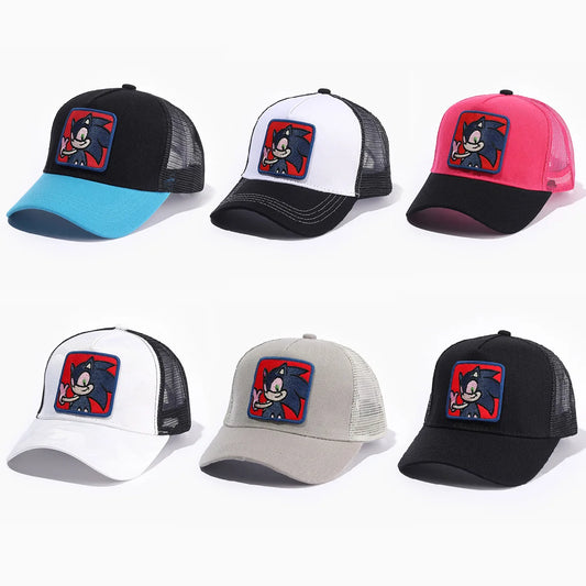 Hot Sale Unisex Cartoon Cap High Quality Sonic The Hedgehog Shadow Sonic Breathable Sun Hat Kids Gifts Cap Fashion Mouse Hat