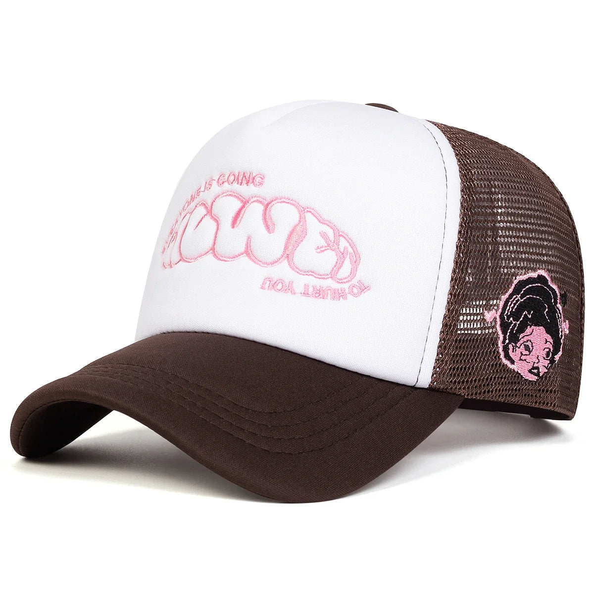 Unisex EVERYONE IS GOING Letter Embroidery Baseball Net Caps Spring Summer Outdoor Adjustable Casual Hats Dad Hat Sunscreen Hat