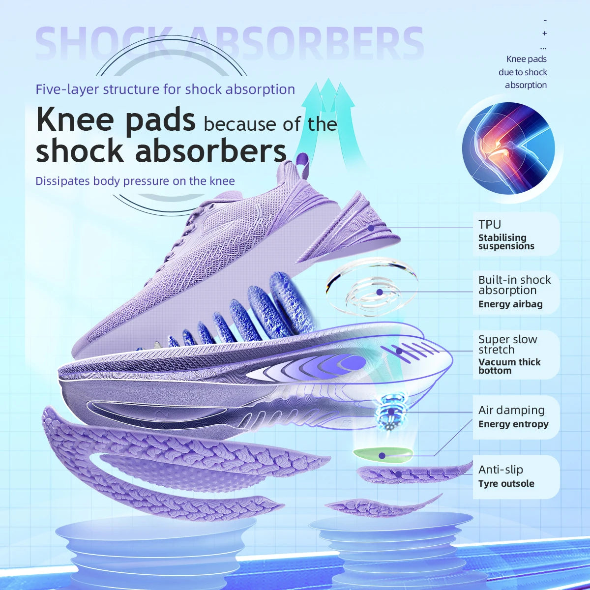 Onemix New Original Men’s Running Sports Shoes Shock Absorption Soft Lightweight Breathable Mesh Non-Slip Cushioning Sneakers